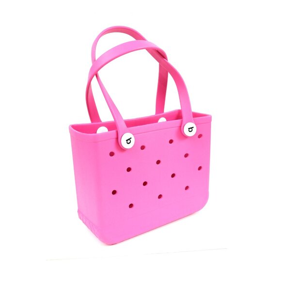 Baby ( Bogg style ) Bag in Bright Coral - 15" W x 13" H x 5.25" D - NEW - Picture 5 of 5